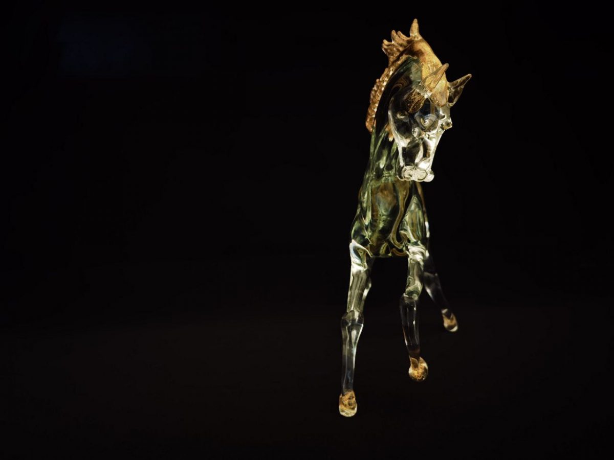 Murano Glass golden horse - immagine 3